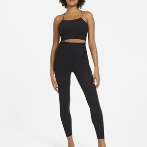 NIKE YOGA LUXE LEGGINGS BLACK 7/8 LEGGING WORKOUT S NWT